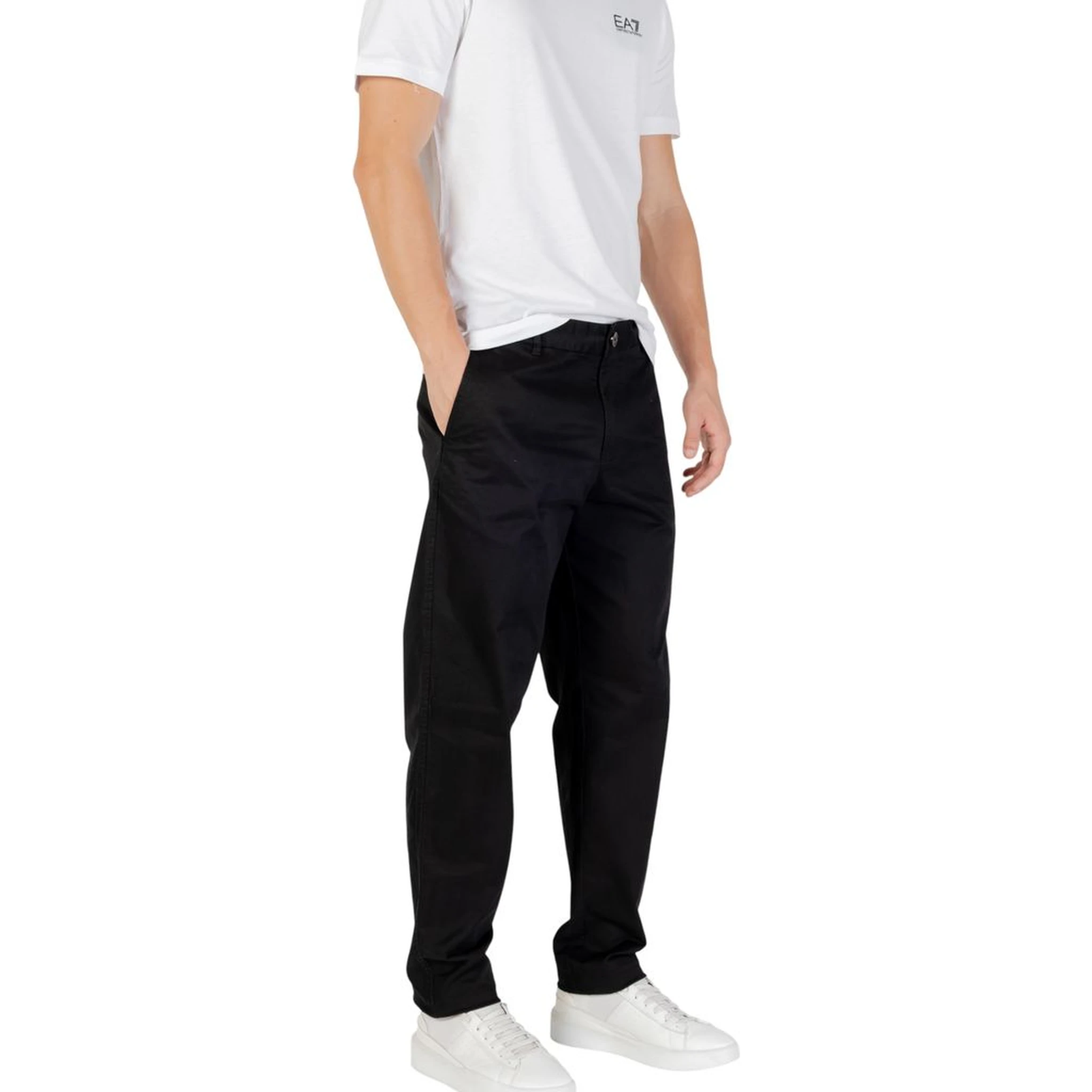 Black Cotton Skinny Pants