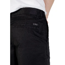 Black Cotton Skinny Pants