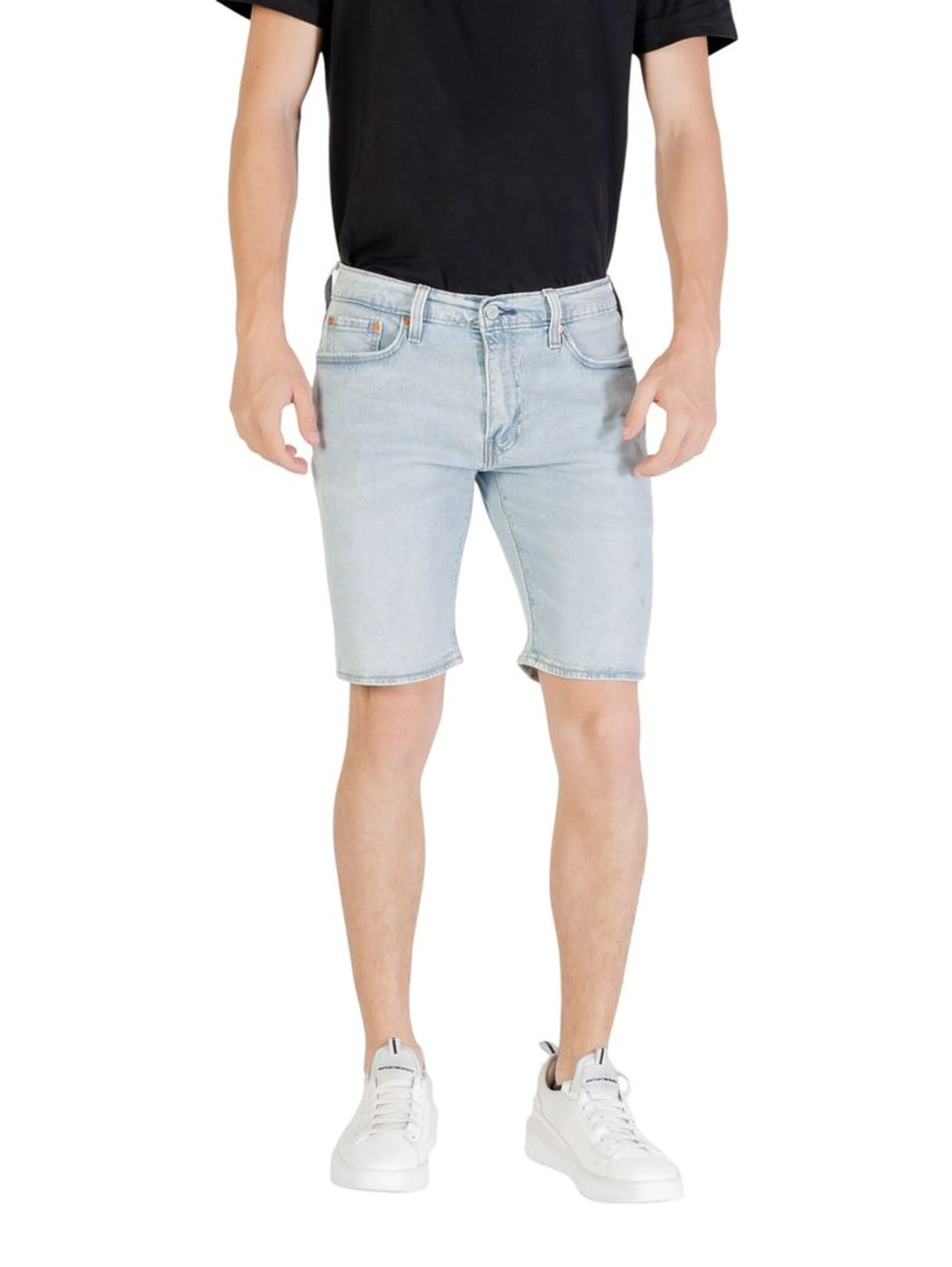 Light Blue Cotton Bermuda Shorts