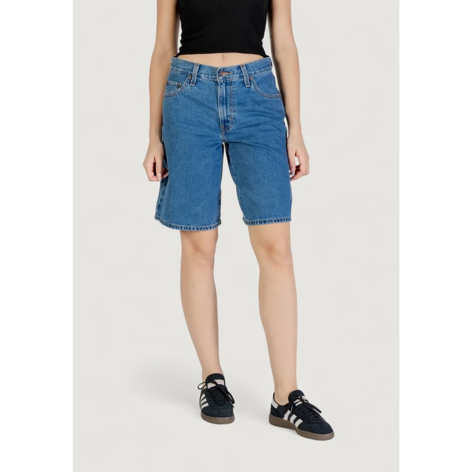 Blue Cotton Shorts