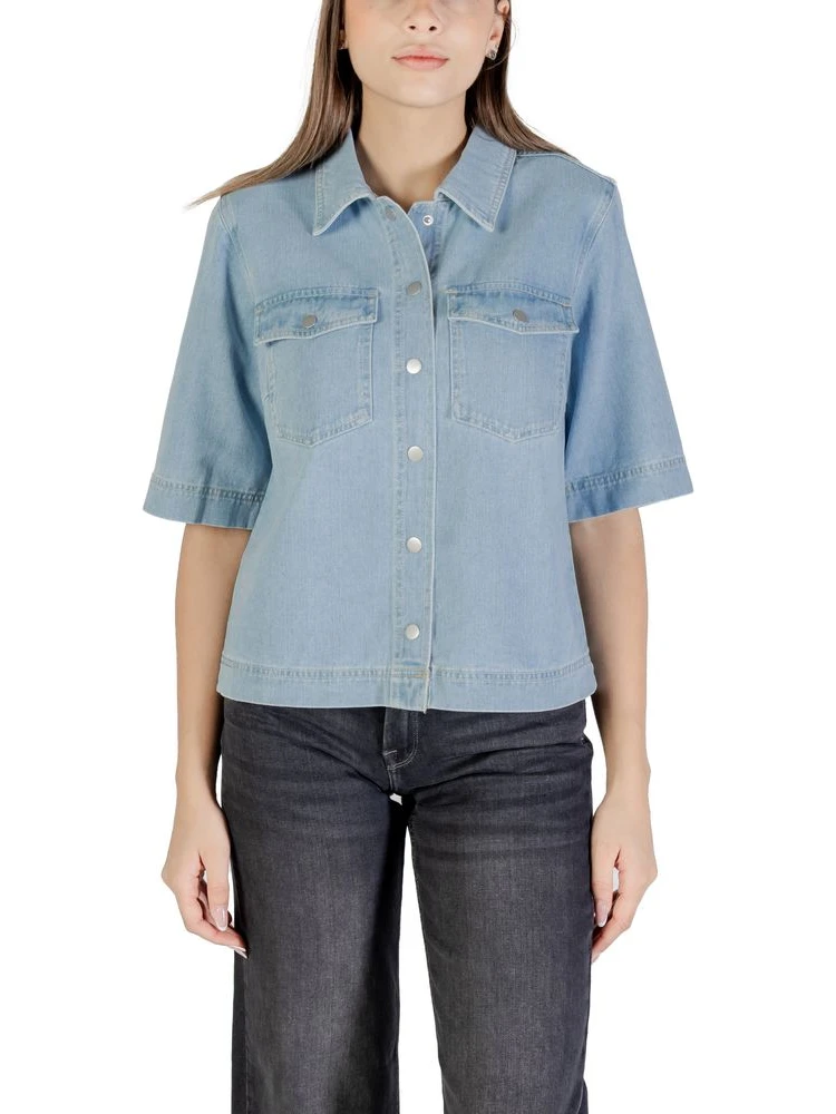 Light Blue Cotton Shortsleeve Shirt