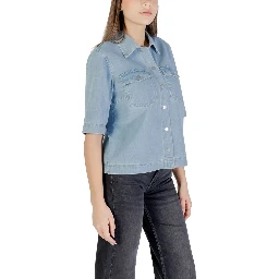 Light Blue Cotton Shortsleeve Shirt