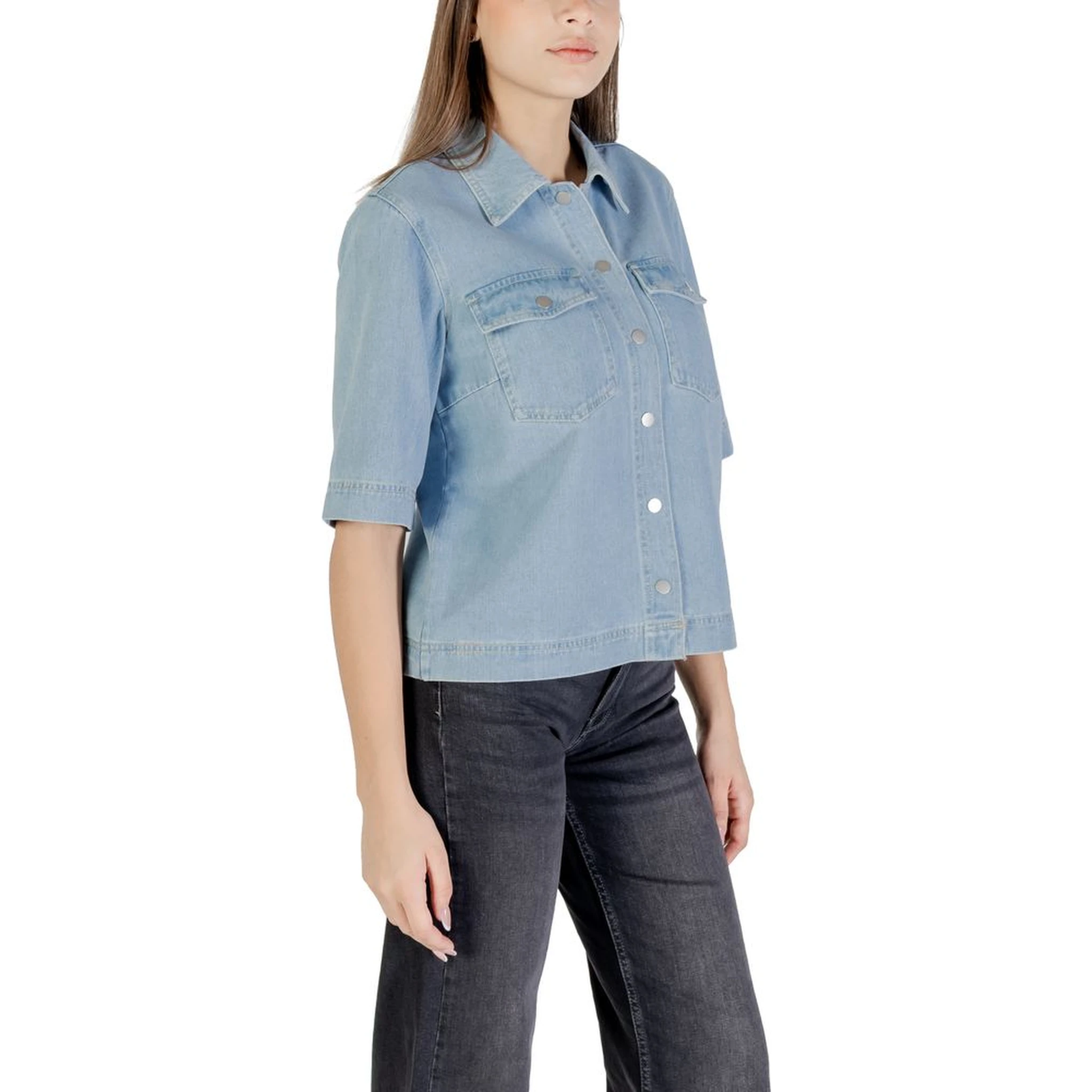 Light Blue Cotton Shortsleeve Shirt