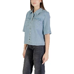Light Blue Cotton Shortsleeve Shirt