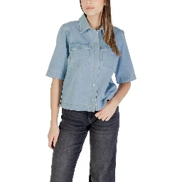 Light Blue Cotton Shortsleeve Shirt