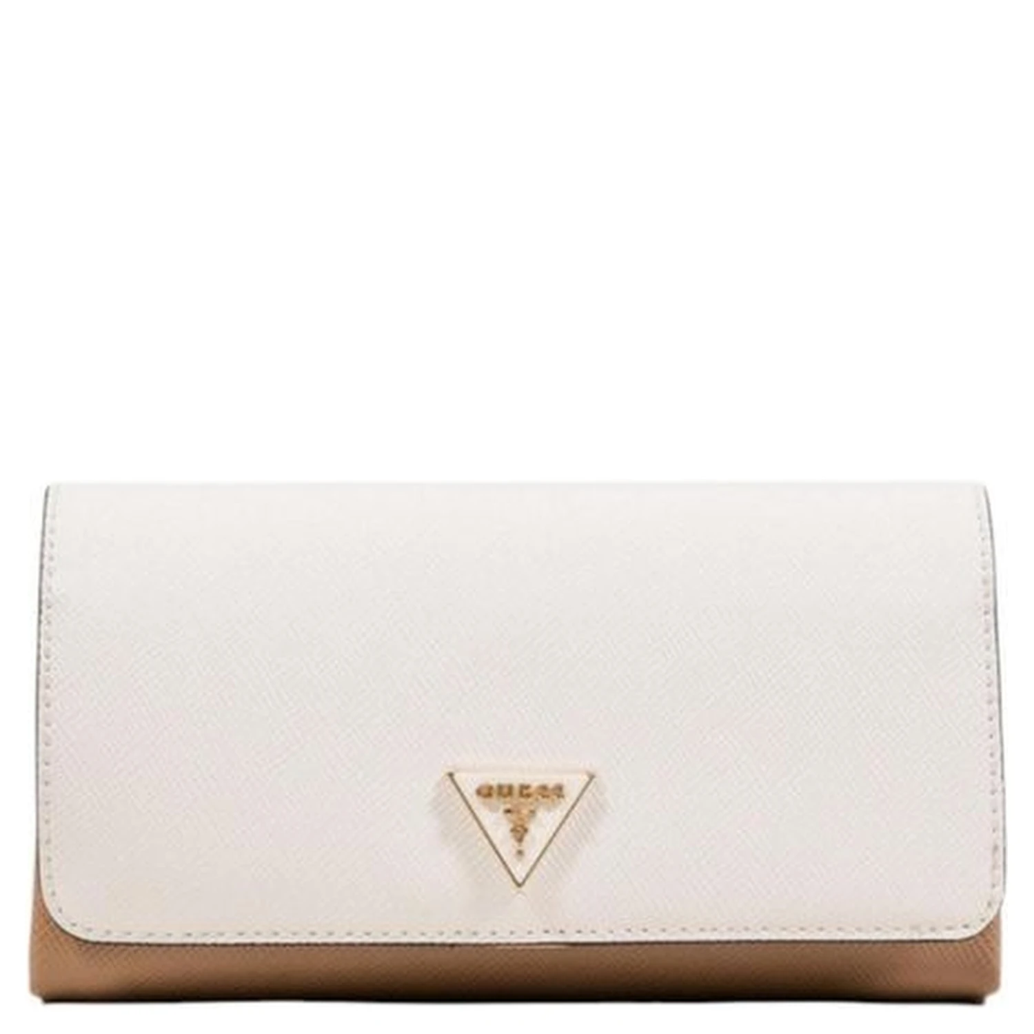 Beige Polyethylene Clutch Bag