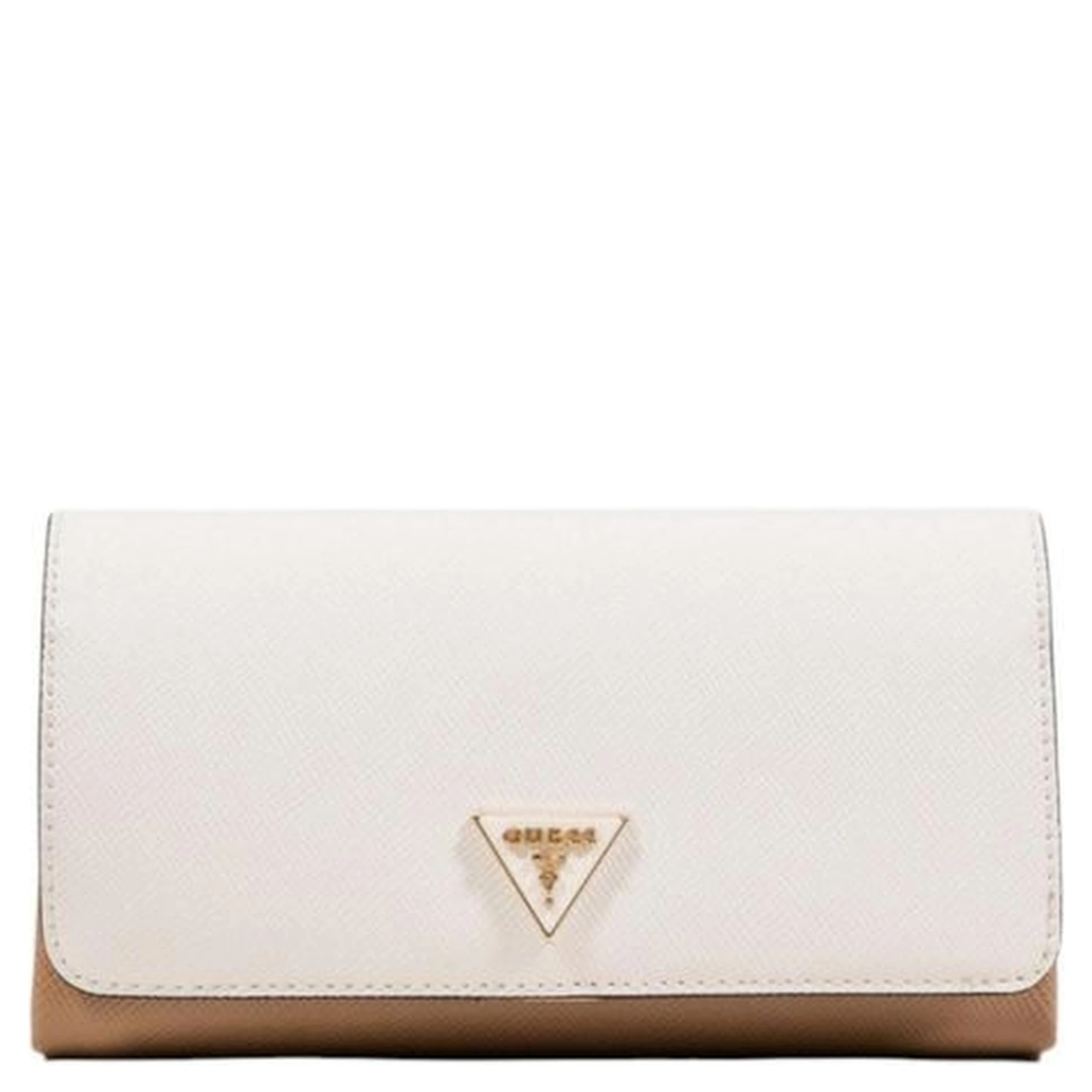 Beige Polyethylene Clutch Bag
