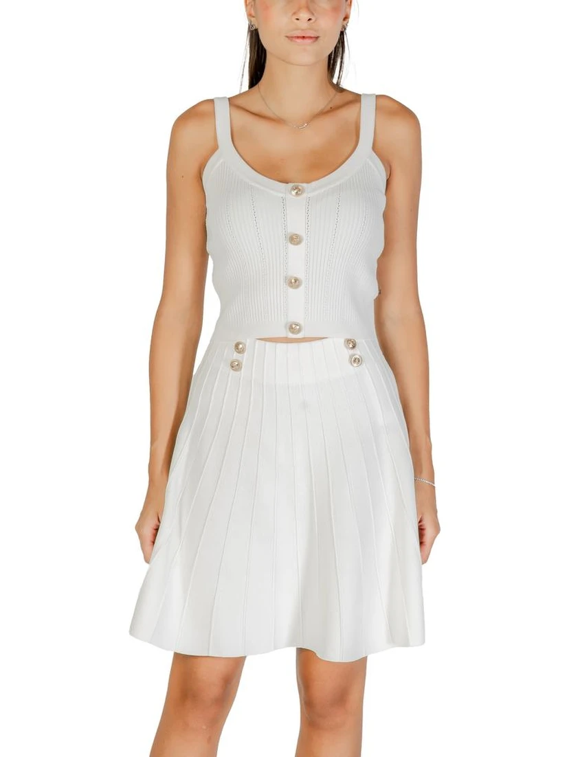 Cream Viscose Tank Tops