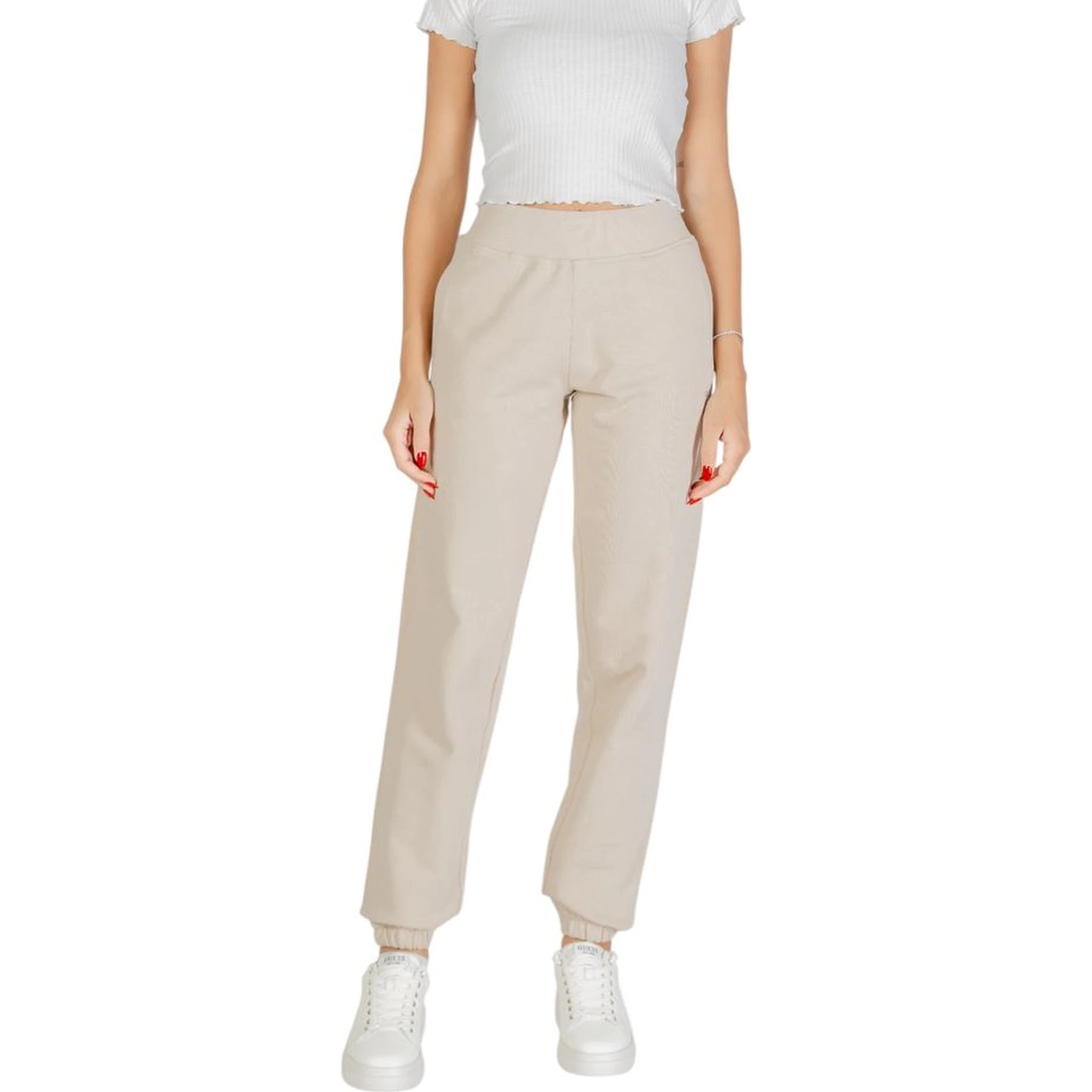 Beige Cotton Joggers (Workout Pants)