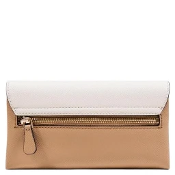 Beige Polyethylene Clutch Bag