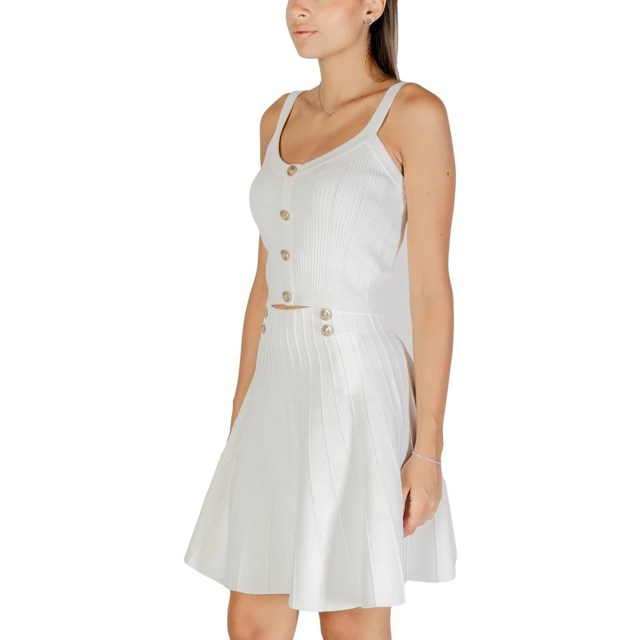Cream Viscose Tank Tops