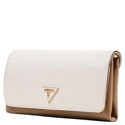 Beige Polyethylene Clutch Bag