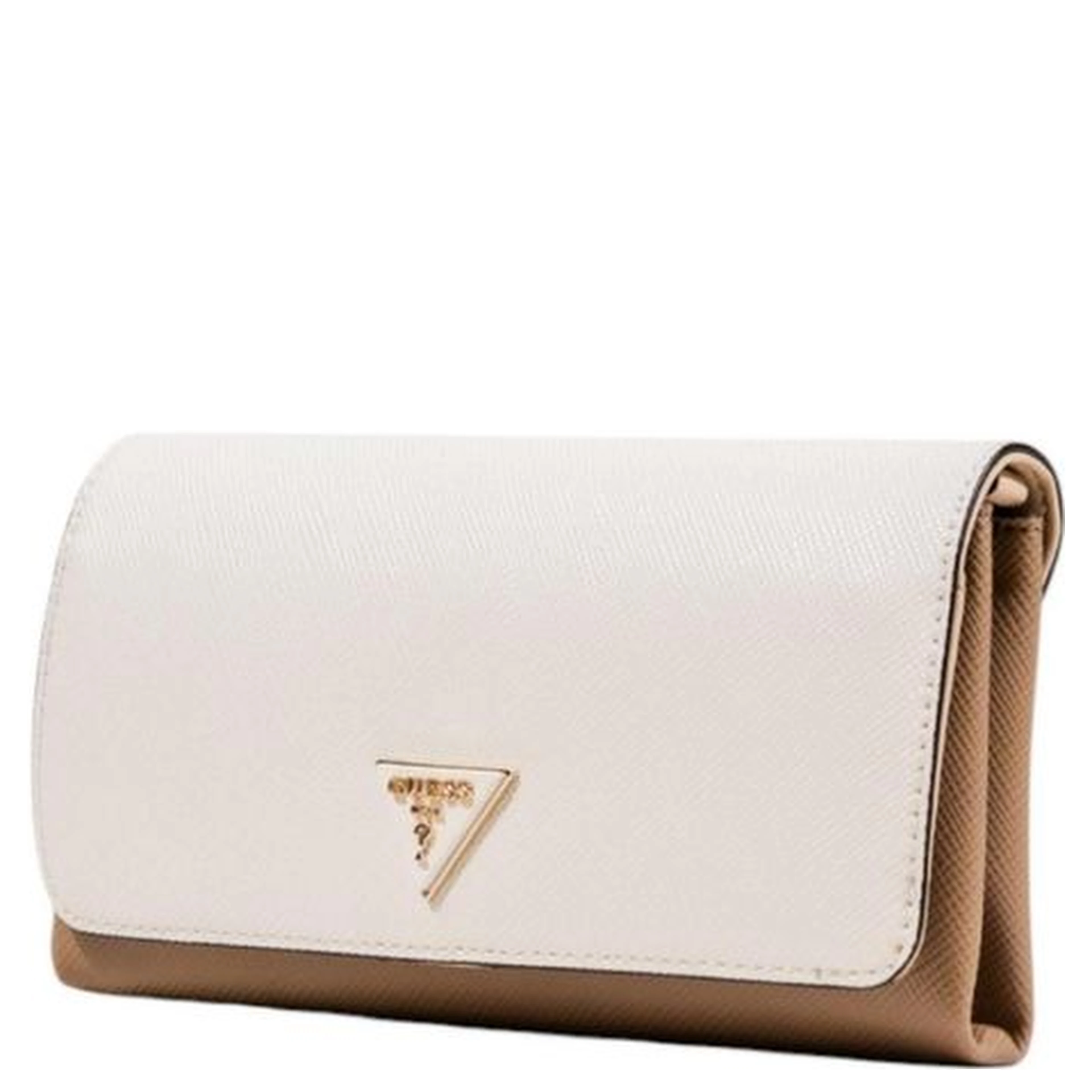 Beige Polyethylene Clutch Bag
