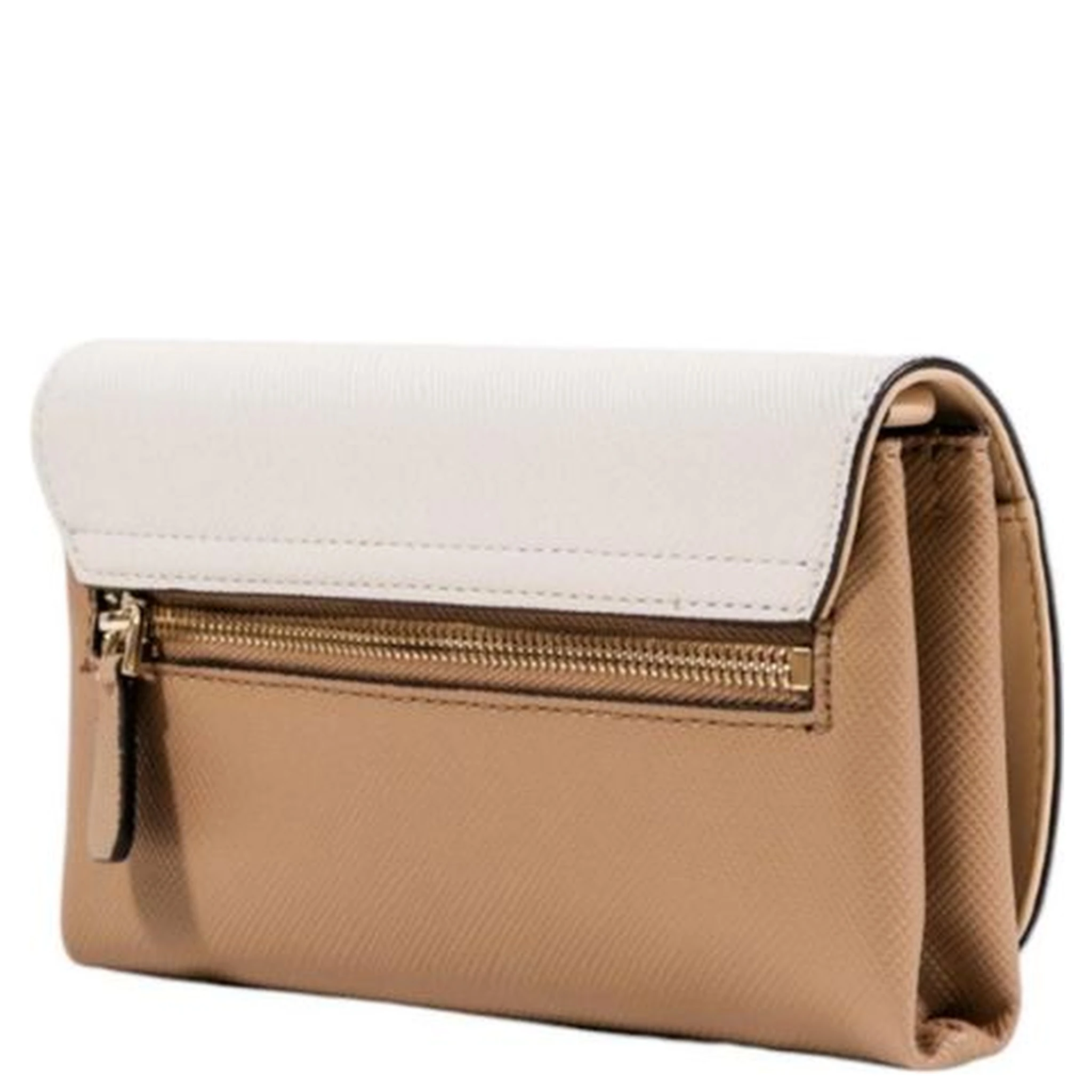 Beige Polyethylene Clutch Bag