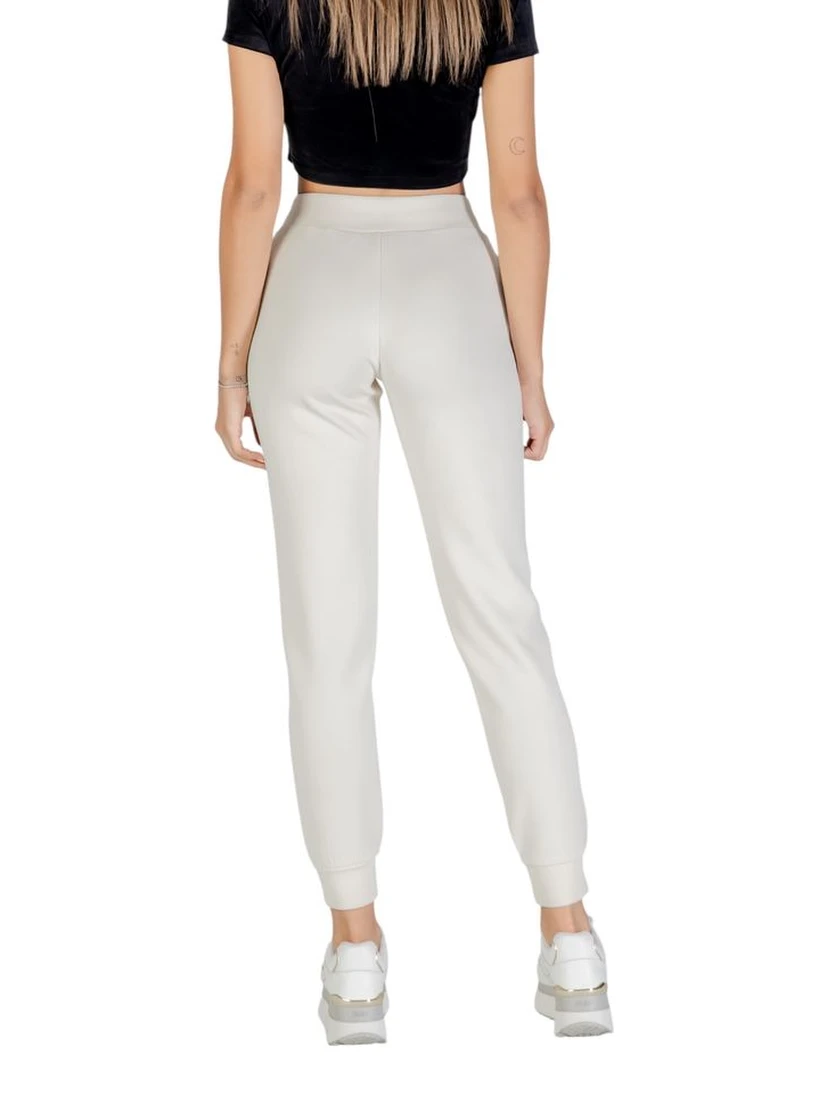 Cream Polyester Joggers (Workout Pants)