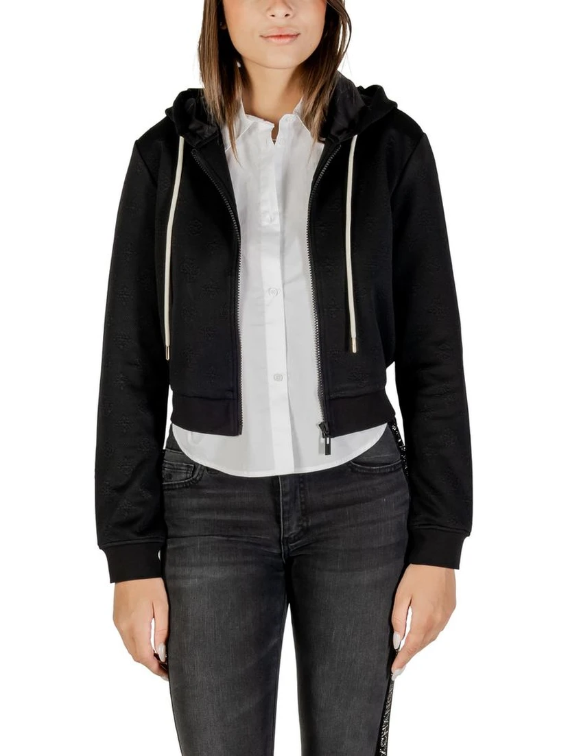 Black Polyester Hoodie