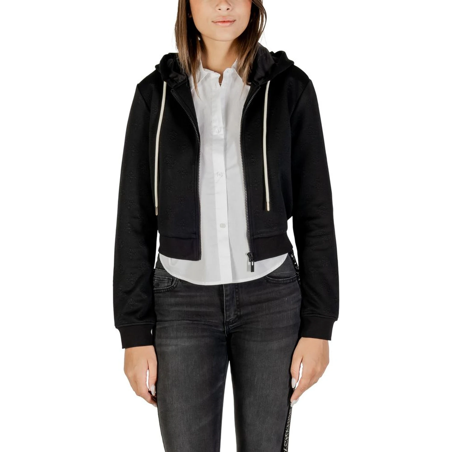 Black Polyester Hoodie