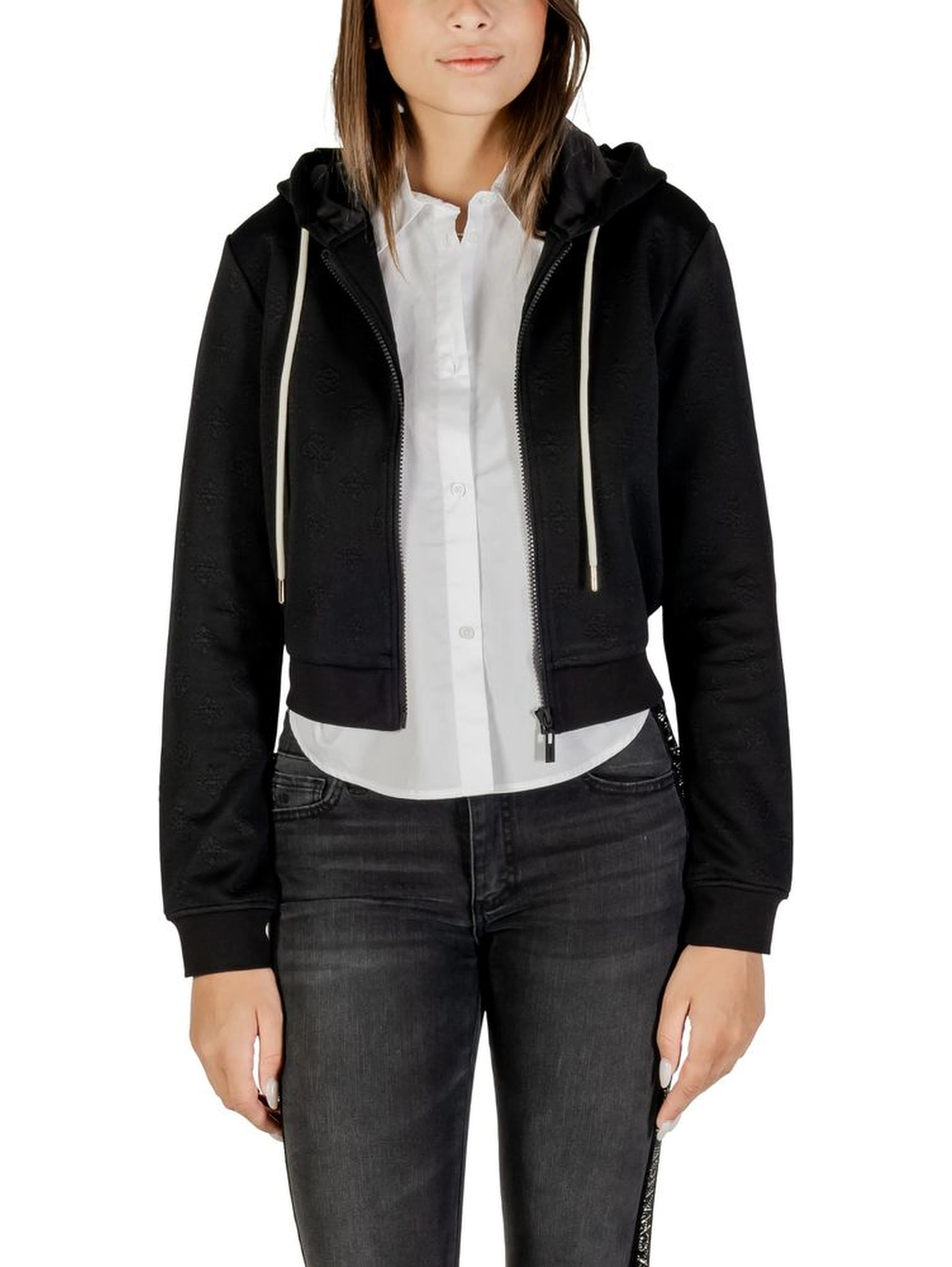 Black Polyester Hoodie