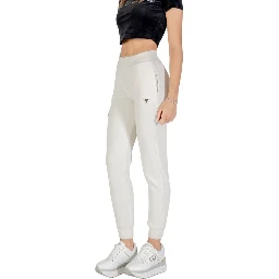 Cream Polyester Joggers (Workout Pants)