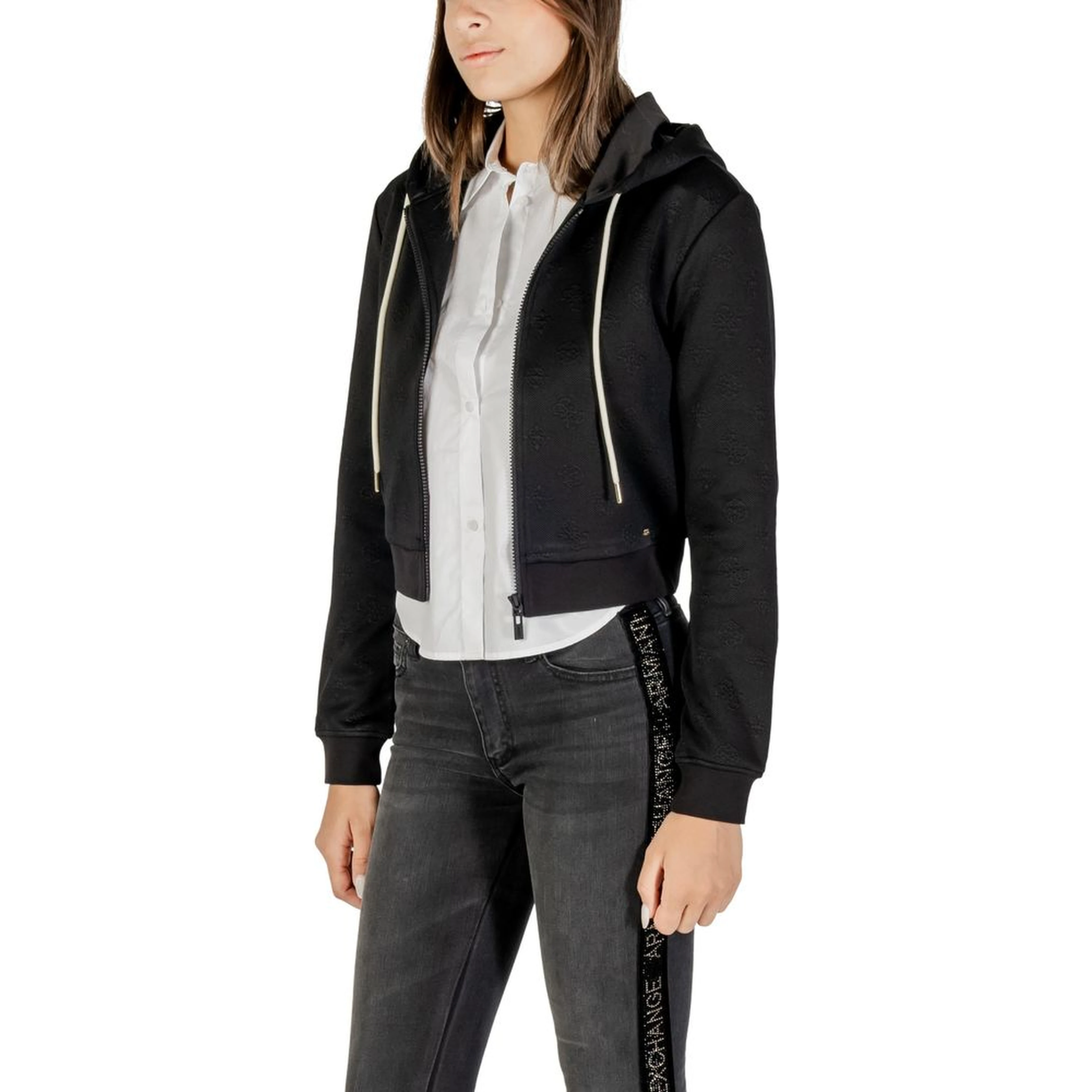 Black Polyester Hoodie