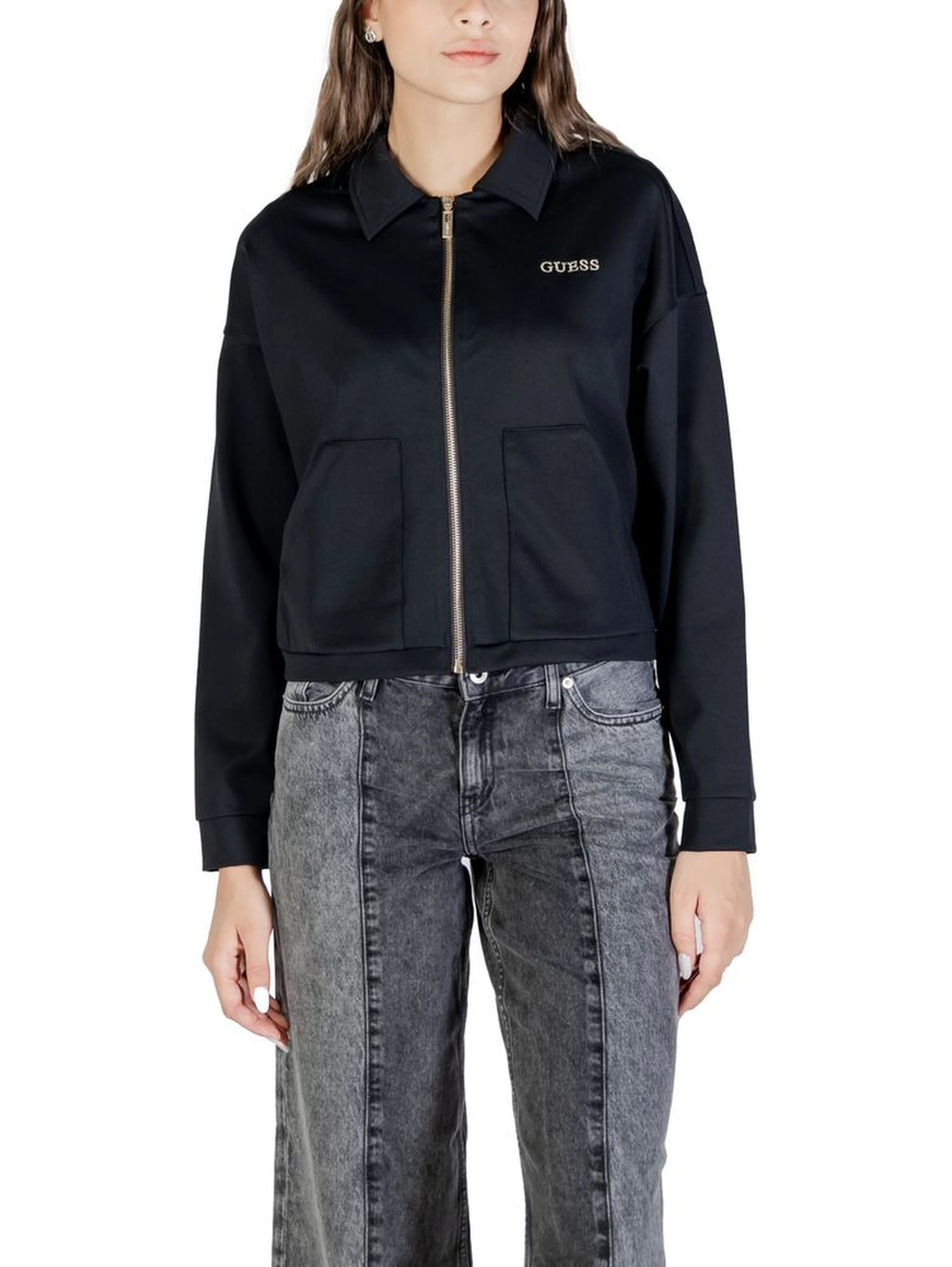 Black Polyamide Sweatshirt
