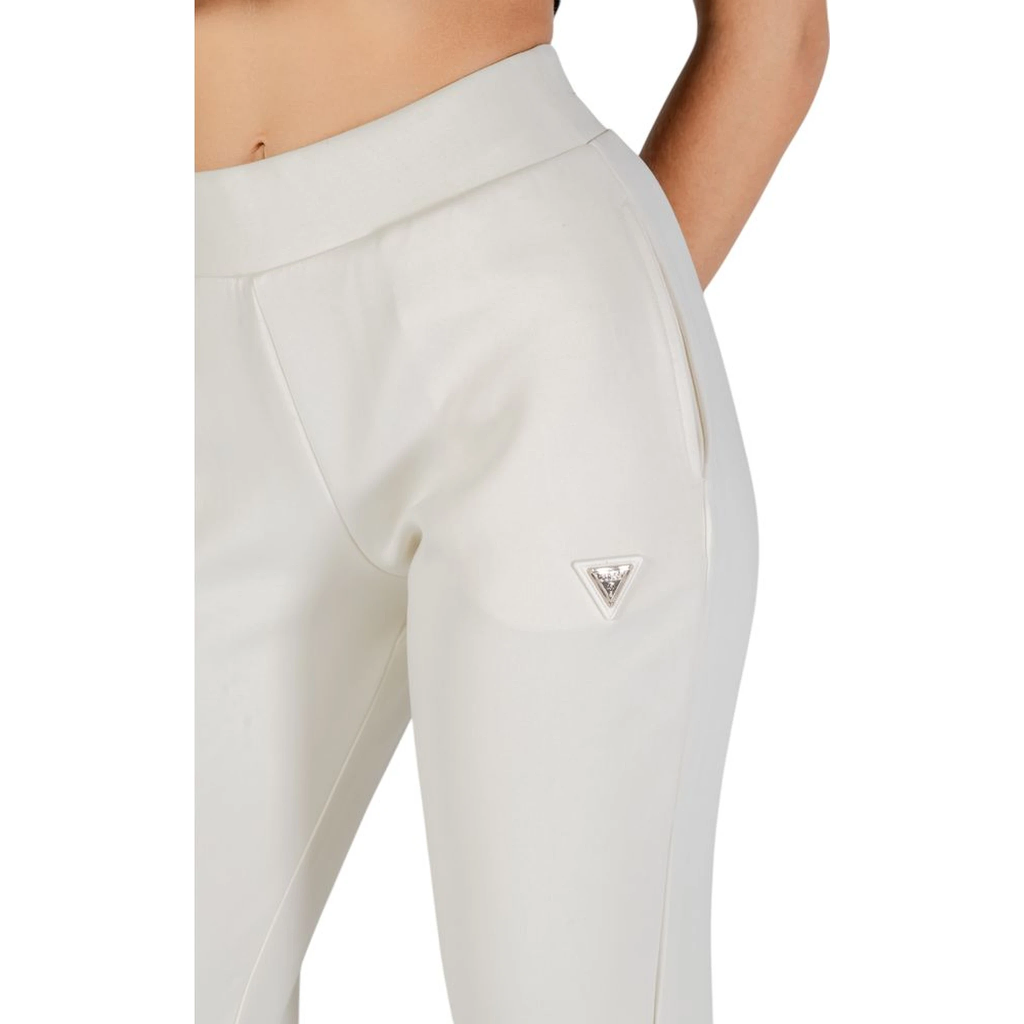 Cream Polyester Joggers (Workout Pants)