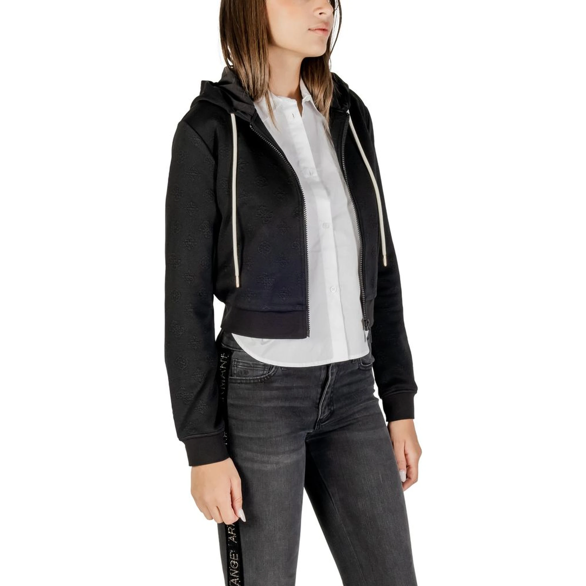 Black Polyester Hoodie