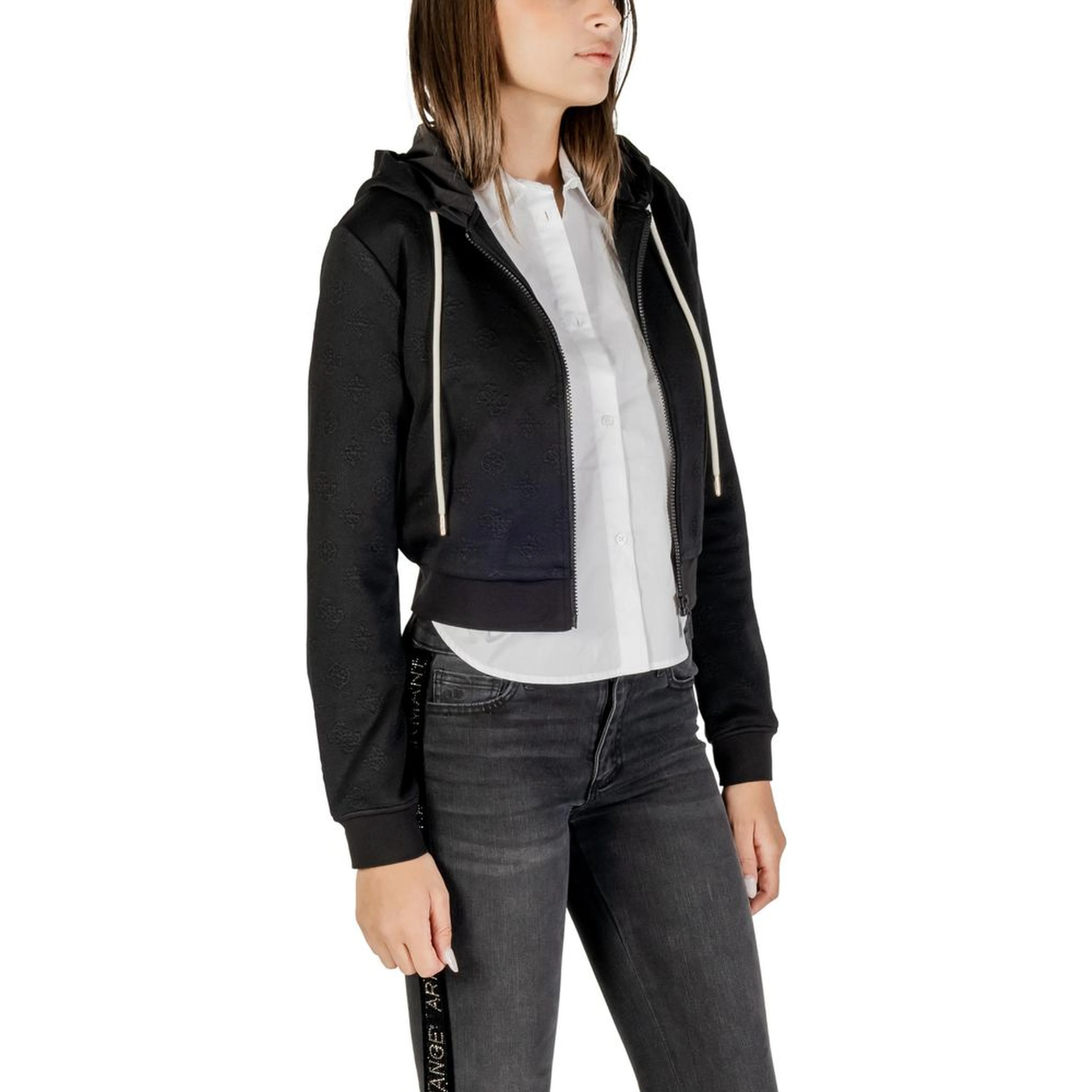 Black Polyester Hoodie