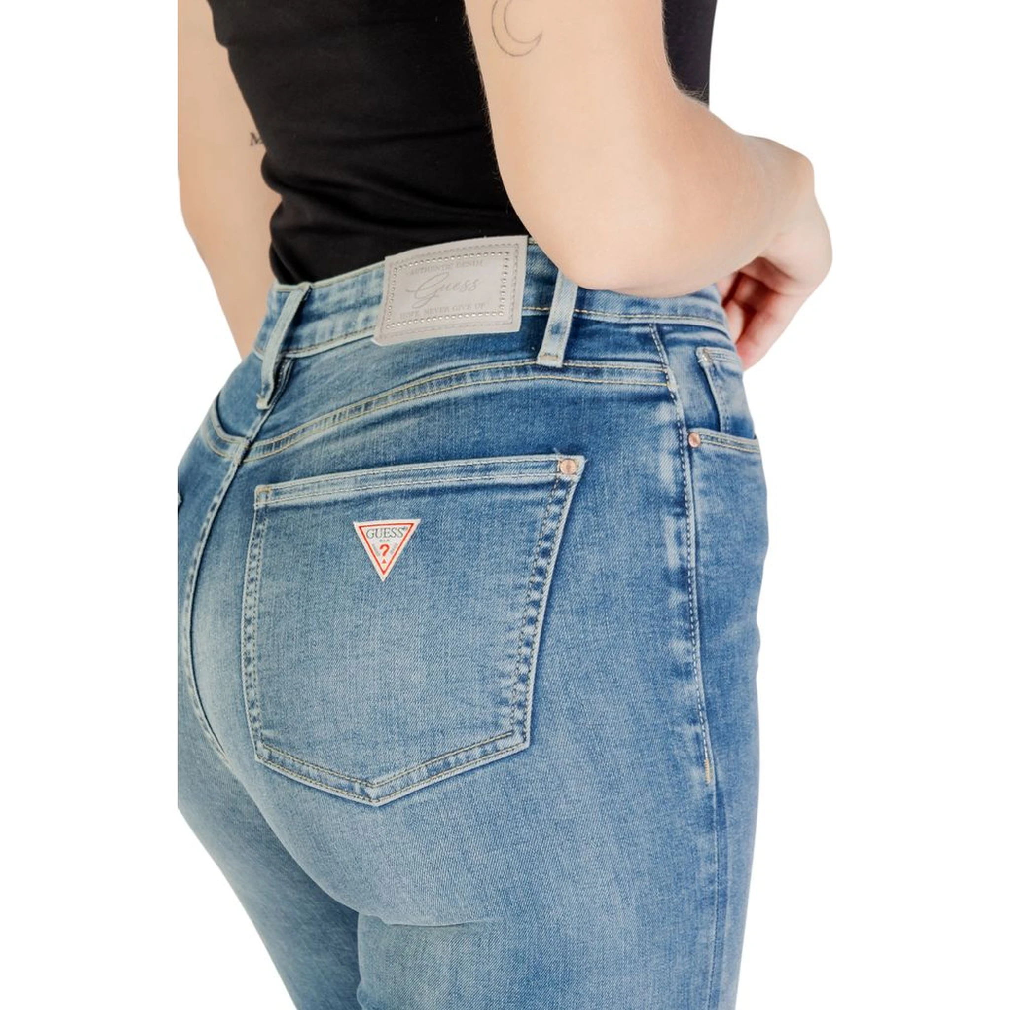 Blue Cotton Bootcut Jeans