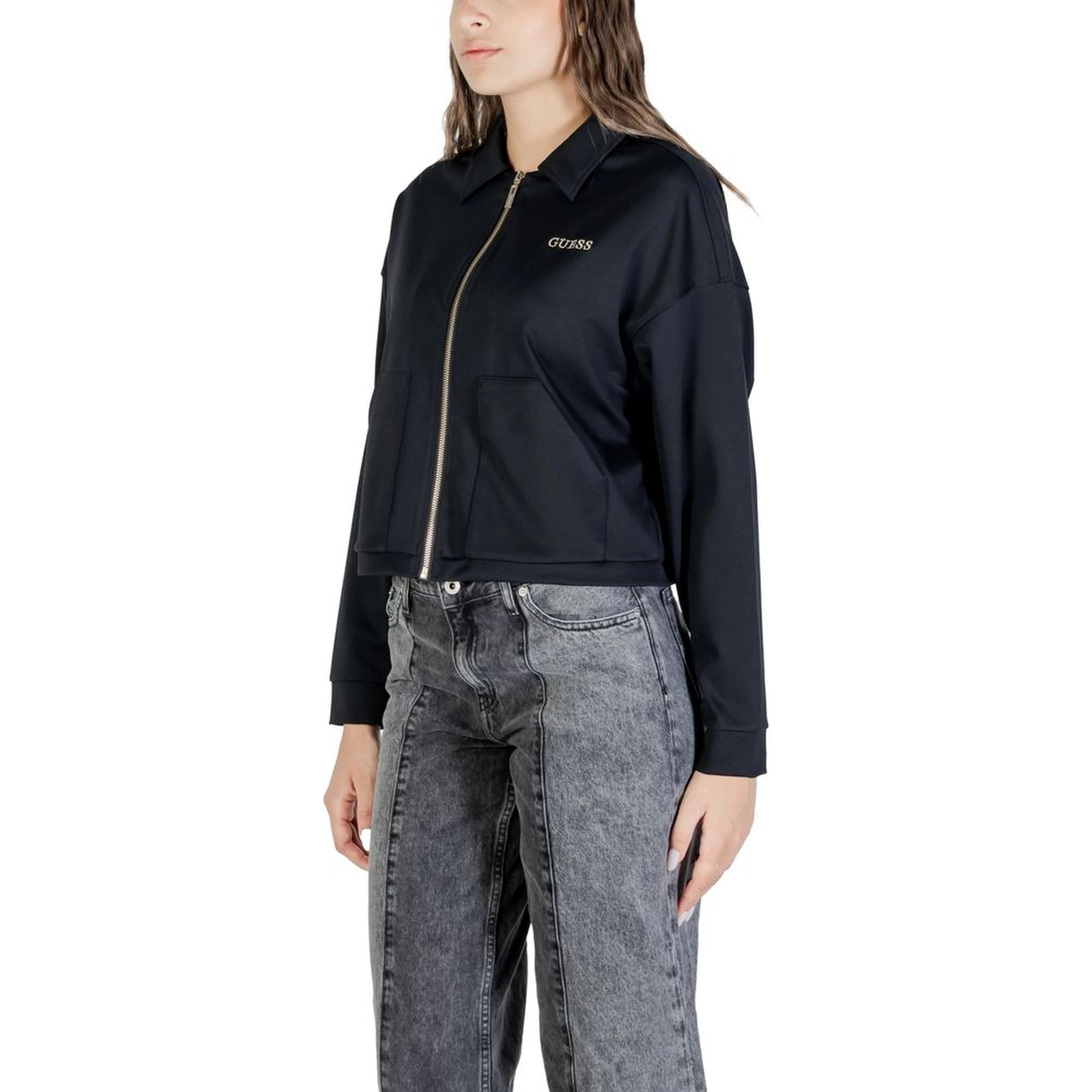 Black Polyamide Sweatshirt