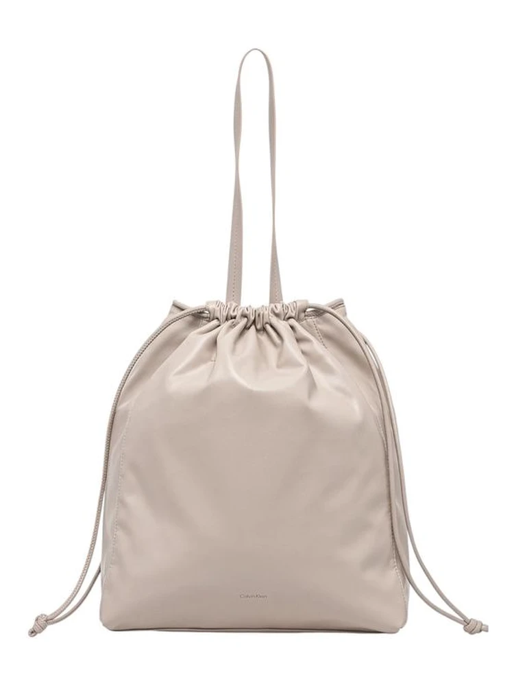 Beige Polyethylene Handbag