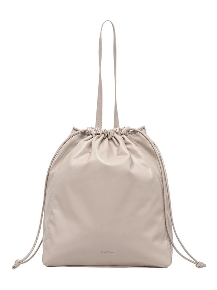 Beige Polyethylene Handbag