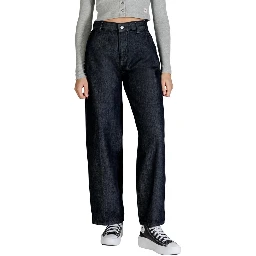 Blue Cotton Bootcut Jeans
