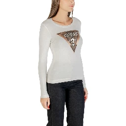 Cream Cotton Long Sleeve T-Shirt
