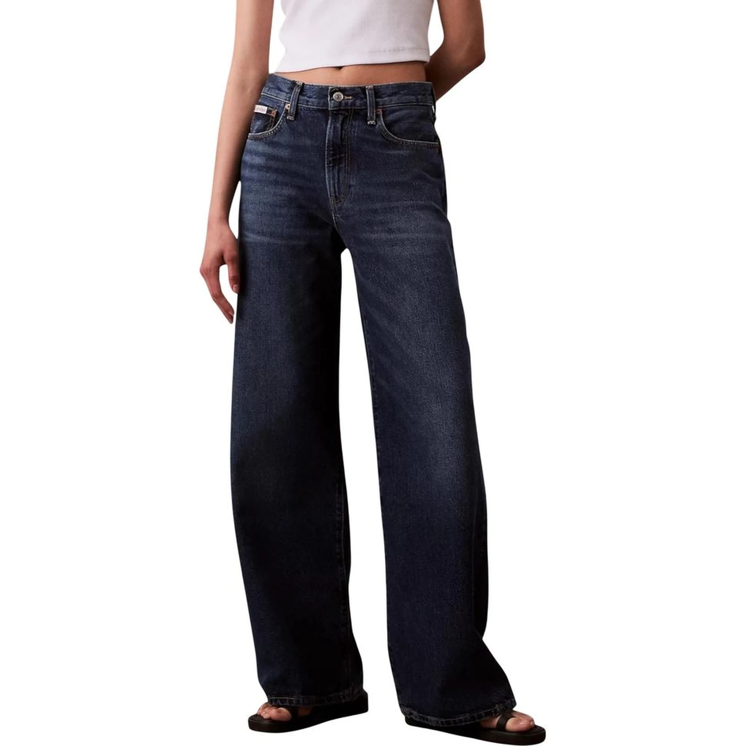 Blue Recycled Cotton Bootcut Jeans