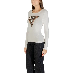 Cream Cotton Long Sleeve T-Shirt