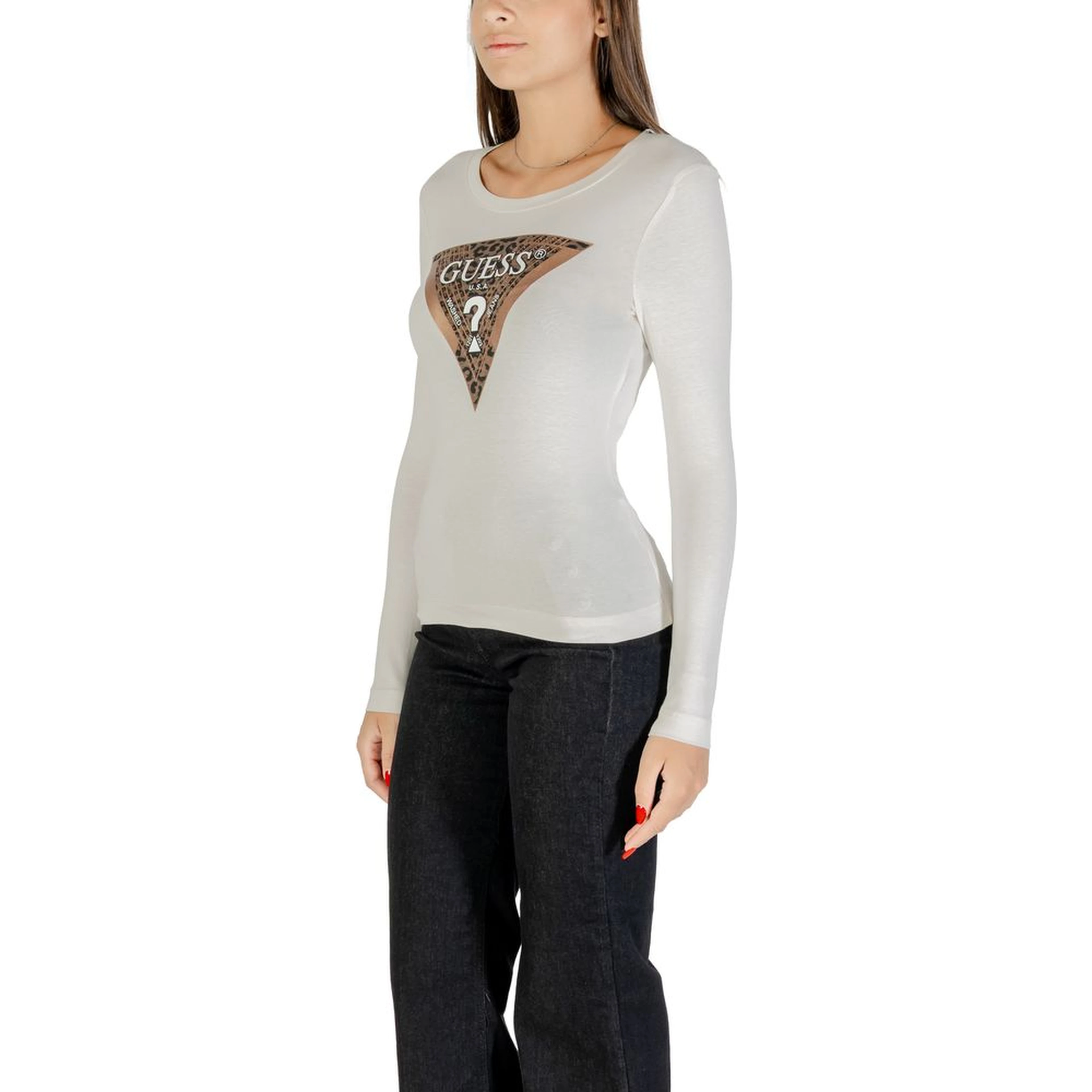 Cream Cotton Long Sleeve T-Shirt