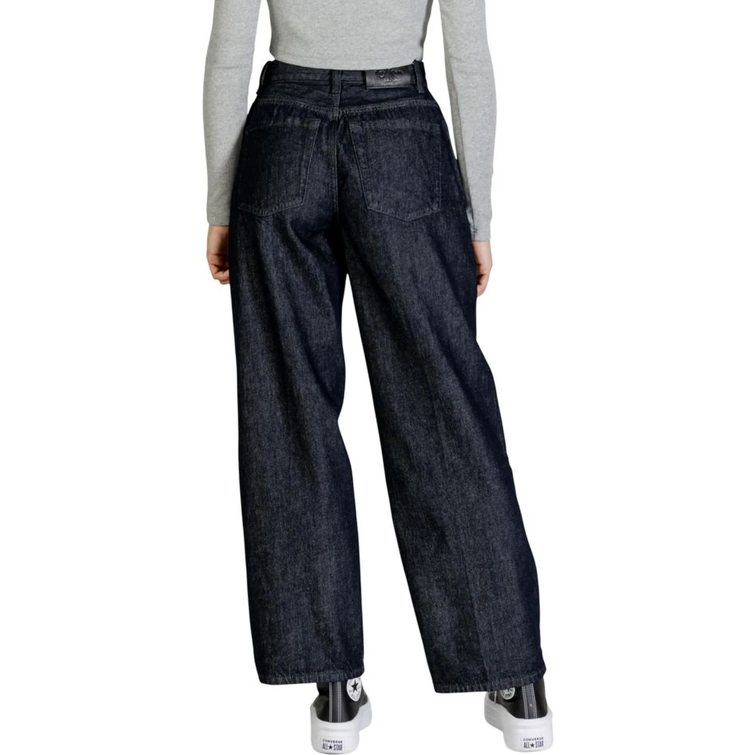 Blue Cotton Bootcut Jeans