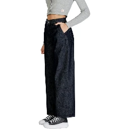 Blue Cotton Bootcut Jeans