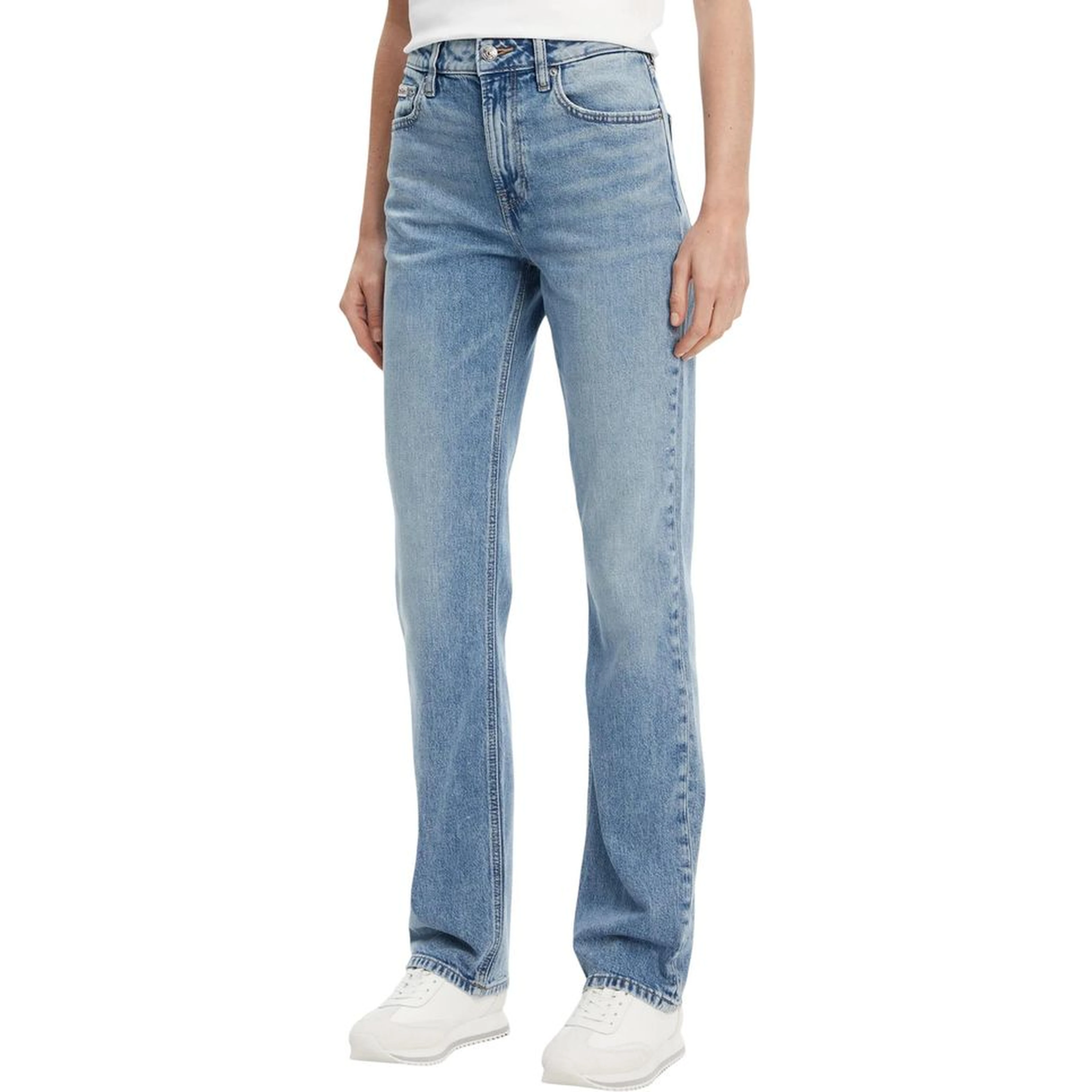 Blue Recycled Cotton Mom Jeans