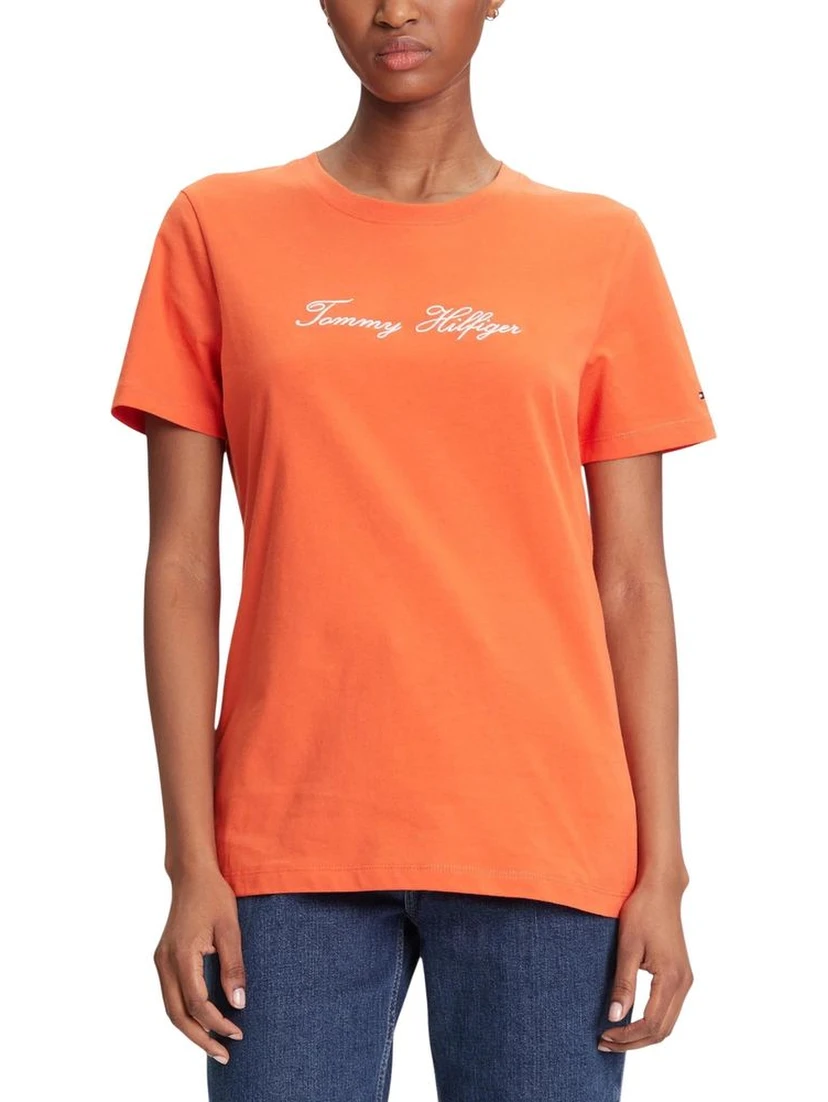 Orange Recycled Cotton T-Shirt