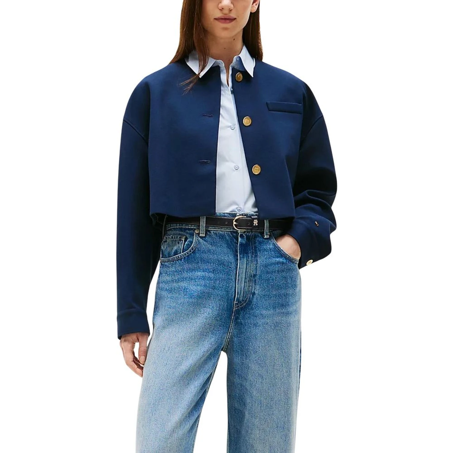 Blue Viscose Blazer