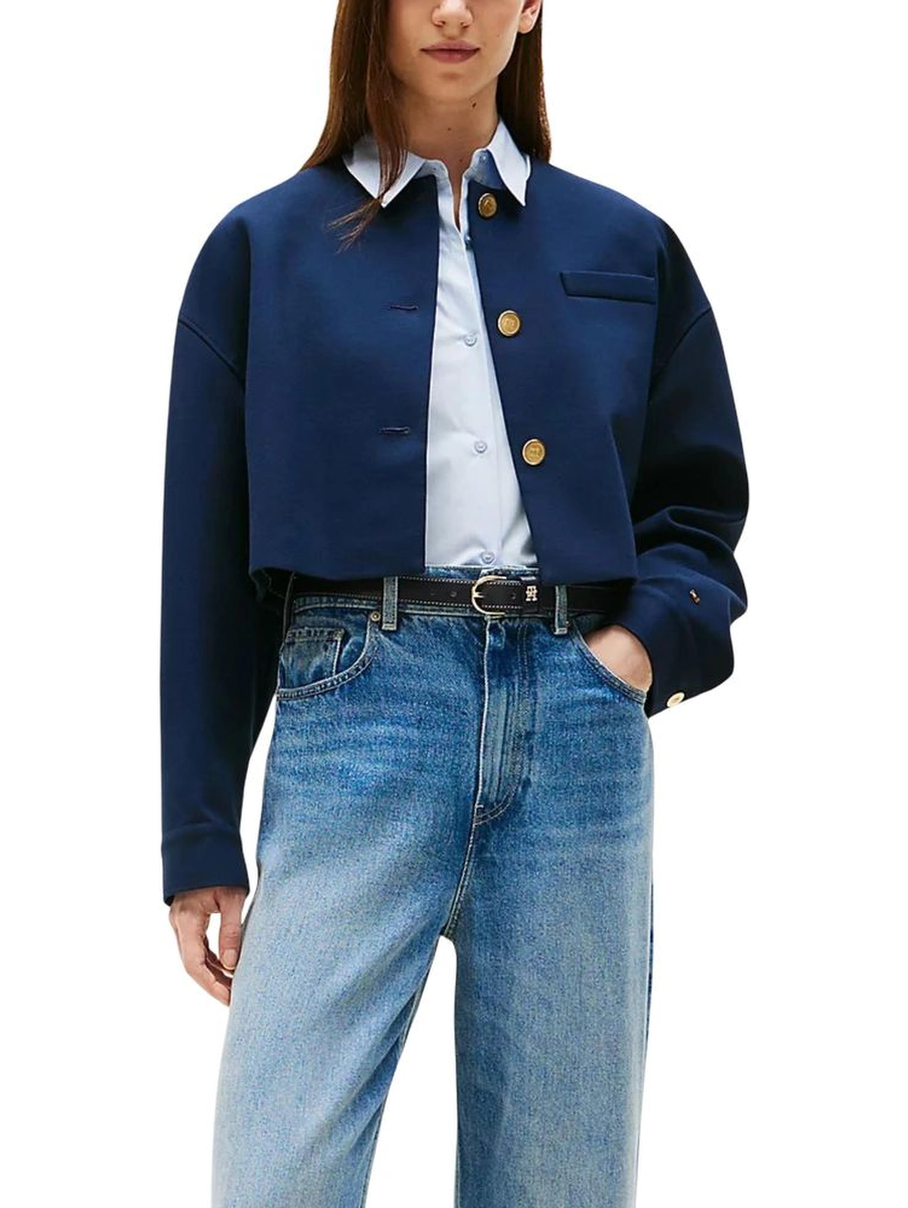 Blue Viscose Blazer