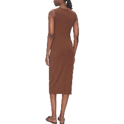 Brown Cotton Long Dress