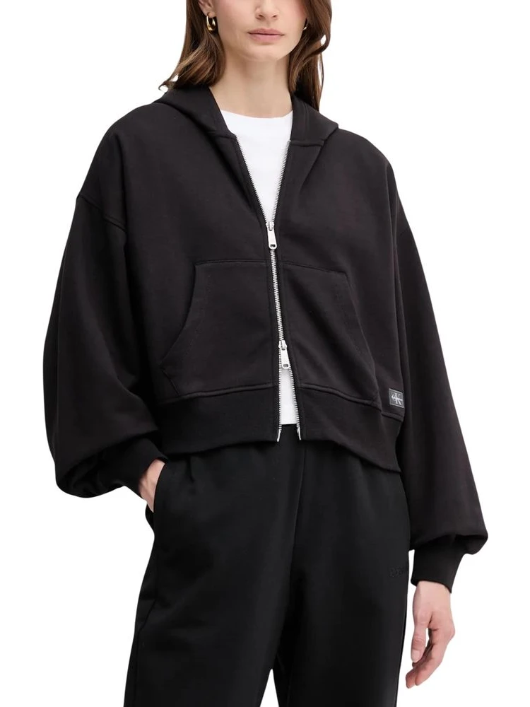 Black Cotton Hoodie