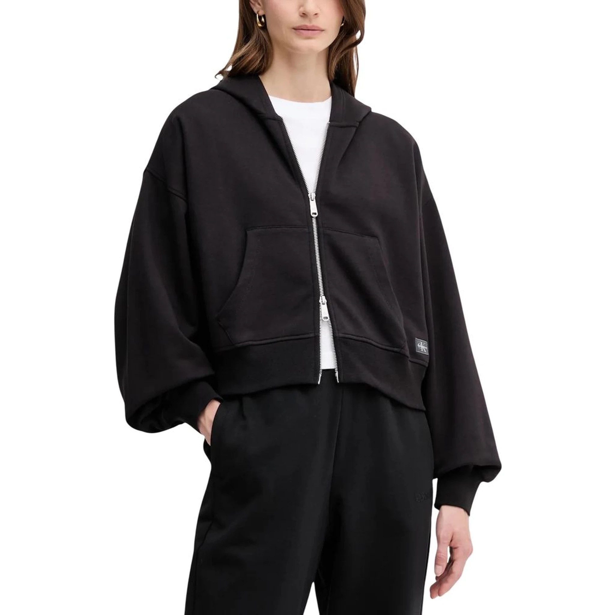 Black Cotton Hoodie