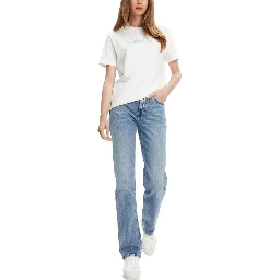 Blue Recycled Cotton Mom Jeans
