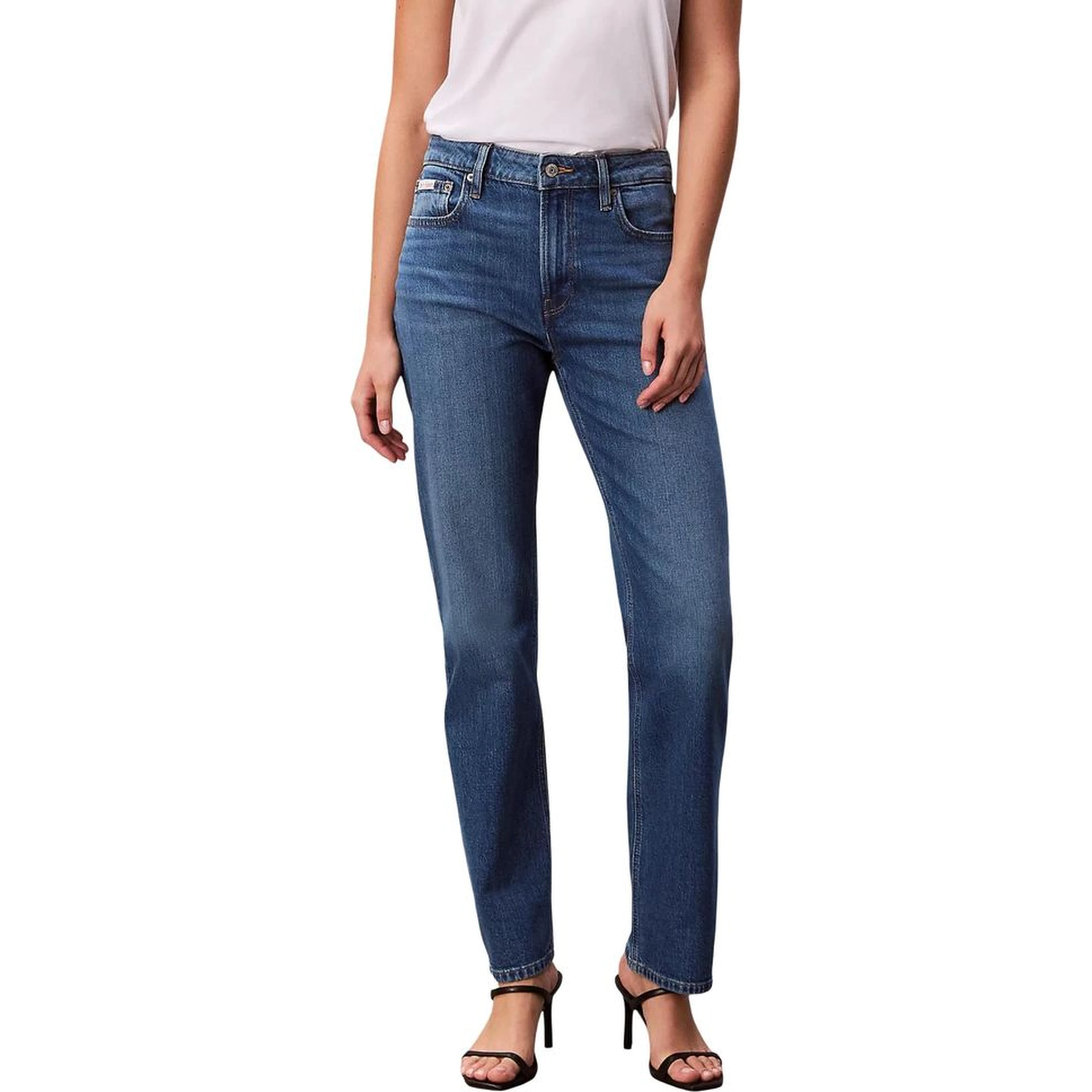 Blue Cotton Mom Jeans