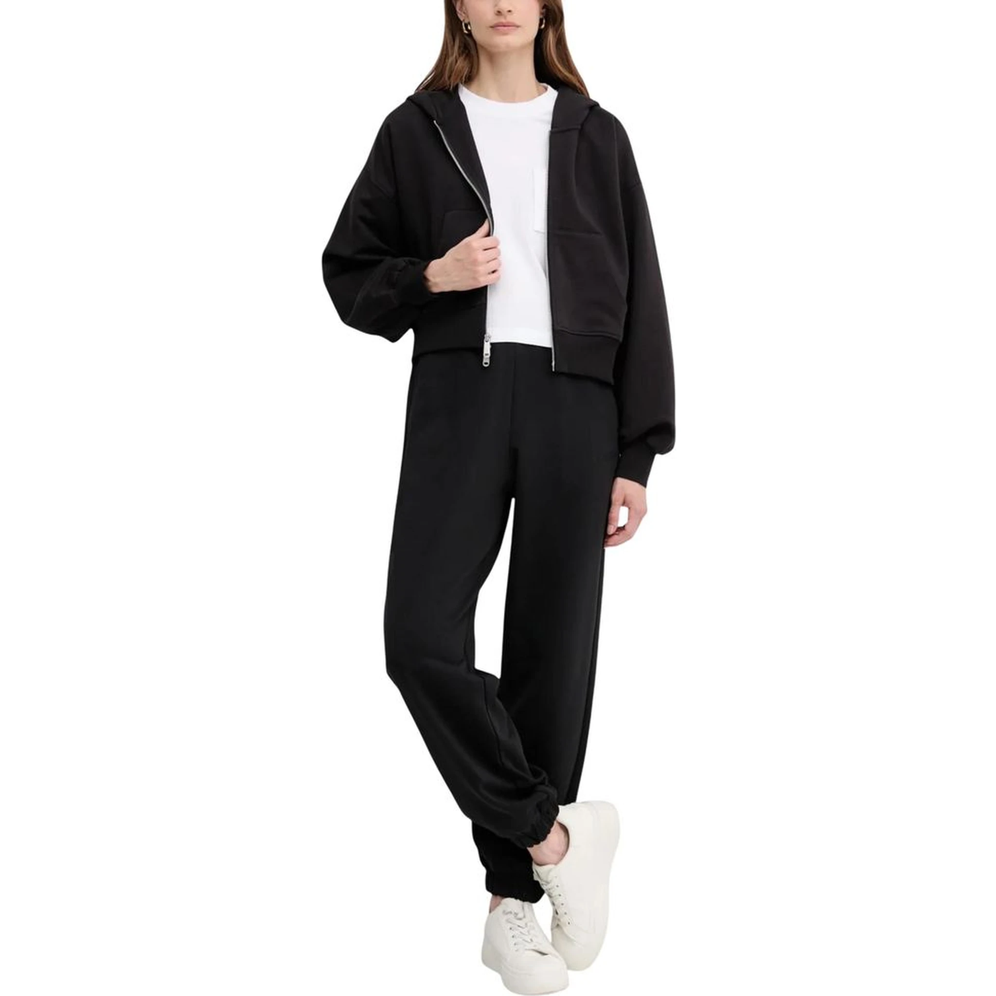 Black Cotton Hoodie