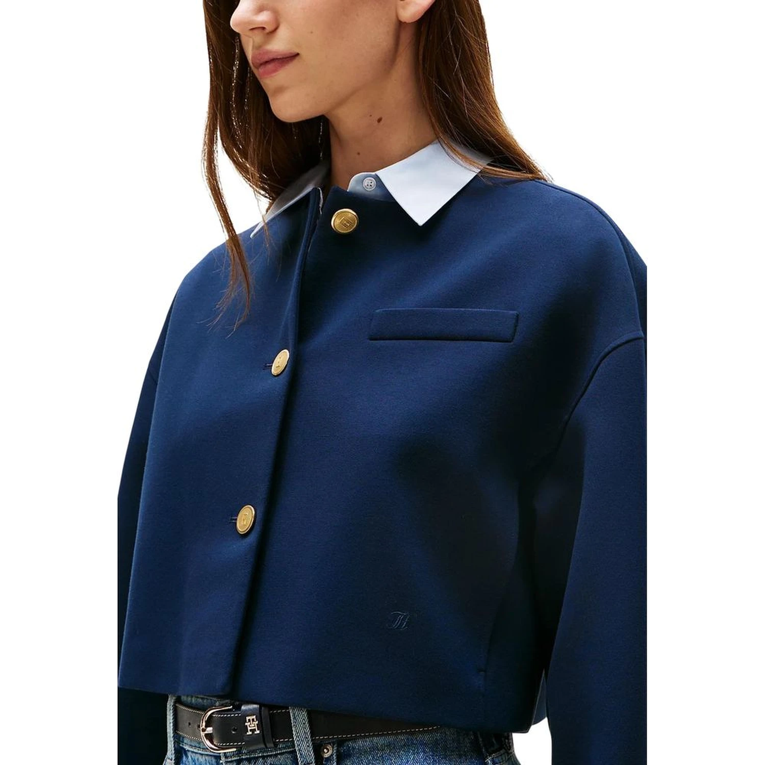 Blue Viscose Blazer